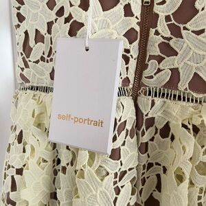 Self-Portrait yellow, midi, with tags.